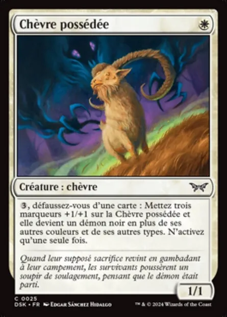Chèvre possédée, carte Magic DSK 25 — extension Duskmourn: House of Horror