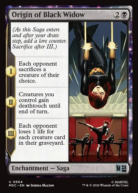 Origin of Black Widow, Magic card MSC 664 — Marvel Super Heroes Commander set