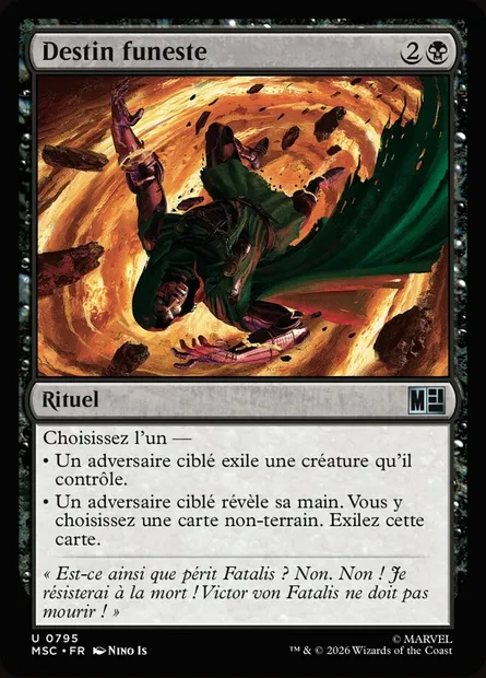 Destin funeste, carte Magic MSC 795 — extension Marvel Super Heroes Commander