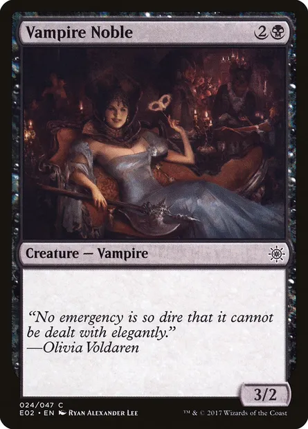 Noble vampire, carte Magic E02 24 — extension Explorers of Ixalan