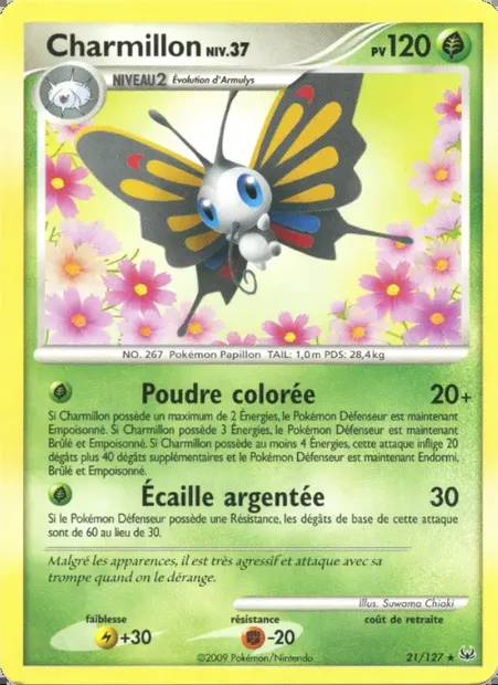 Charmillon, carte Pokémon PL 21 — extension Platine