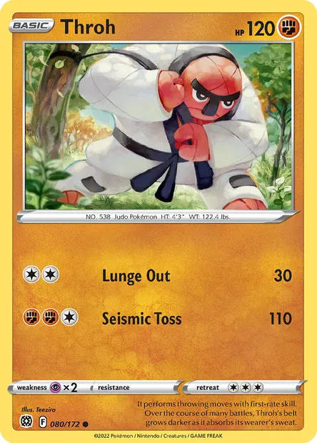 Throh, Pokémon card BRS 080 — Brilliant Stars set