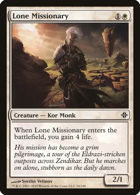 Lone Missionary, Magic card ROE 34 — Rise of the Eldrazi set