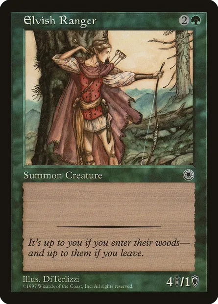 Ranger elfe, carte Magic POR 165 — extension Portal