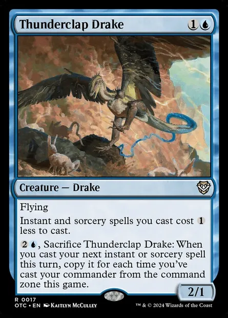 Thunderclap Drake, Magic card OTC 17 — Outlaws of Thunder Junction Commander set