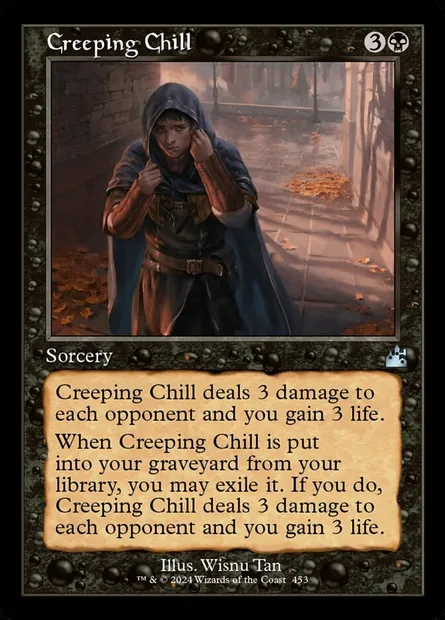 Creeping Chill, Magic card RVR 453 — Ravnica Remastered set