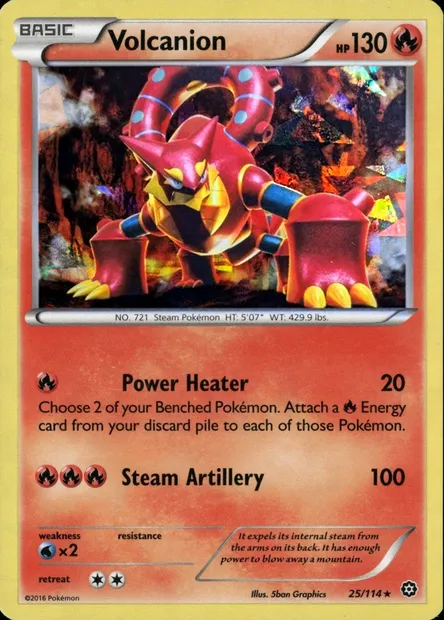Volcanion, carte Pokémon TDX 025-4 — extension Theme Deck & Blisters Exclusives