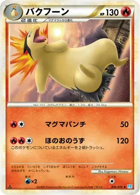 Typhlosion, Pokémon card L1B 016 — SoulSilver Collection set