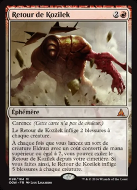 Retour de Kozilek, carte Magic OGW 98 — extension Le serment des Sentinelles