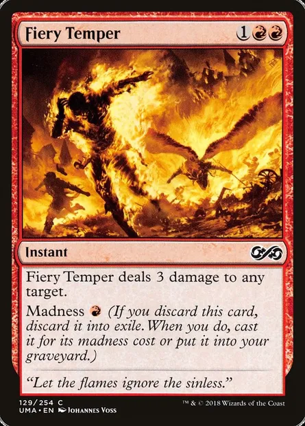 Fiery Temper, Magic card UMA 129 — Ultimate Masters set
