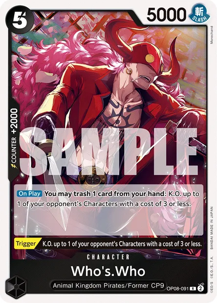Who's Who, carte One Piece OP08-091 — extension TWO LEGENDS