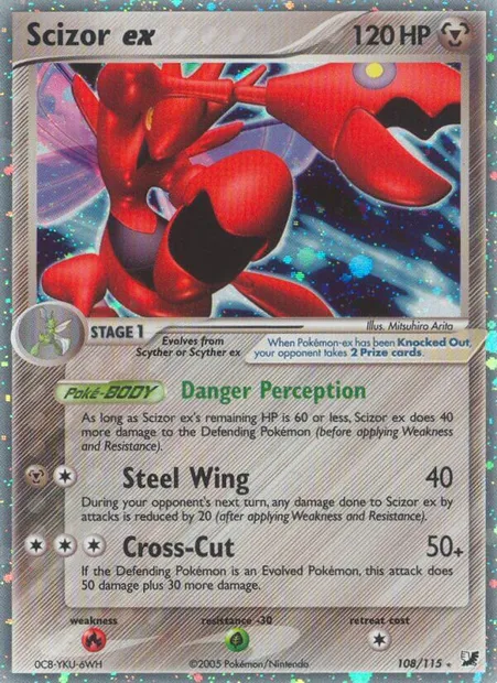 Scizor ex, Pokémon card UF 108 — Unseen Forces set