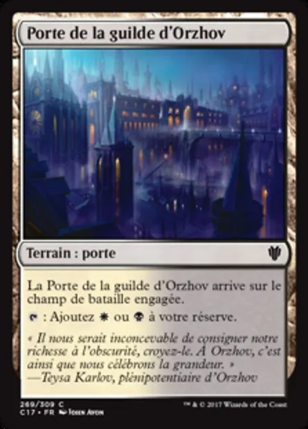 Porte de la guilde d'Orzhov, carte Magic C17 269 — extension Commander 2017