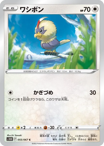 Rufflet, Pokémon card S10D 055 — Time Gazer set