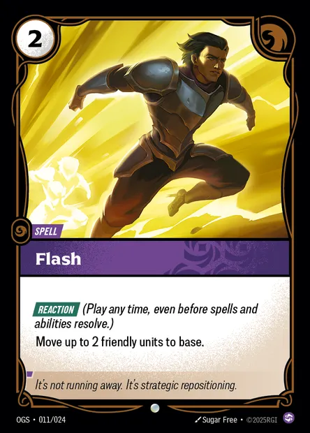 Flash, Riftbound card OGS 011 — Proving Grounds set