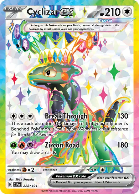 Cyclizar ex, Pokémon card SSP 228 — Surging Sparks set