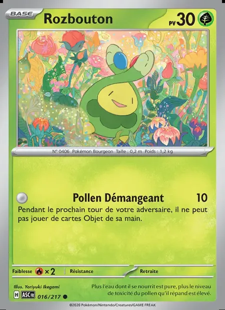 Rozbouton, carte Pokémon ASC 016 — extension Héros Transcendants