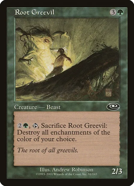 Root Greevil, Magic card PLS 91 — Planeshift set