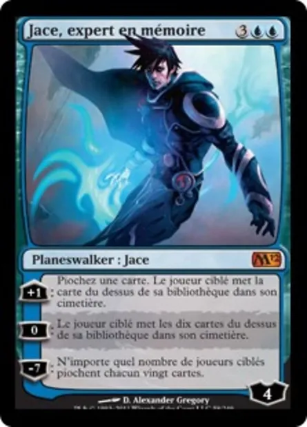 Jace, expert en mémoire, carte Magic M12 58 — extension Magic 2012