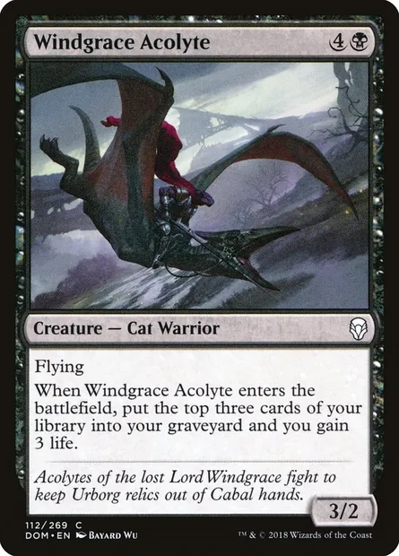 Windgrace Acolyte, Magic card DOM 112 — Dominaria set