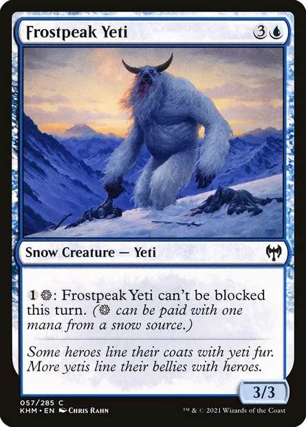 Frostpeak Yeti, Magic card KHM 57 — Kaldheim set
