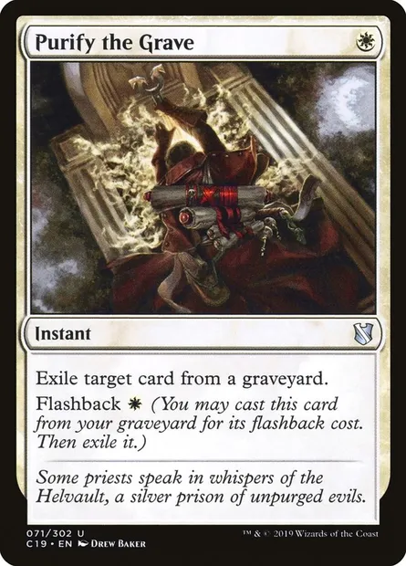 Purify the Grave, Magic card C19 71 — Commander 2019 set
