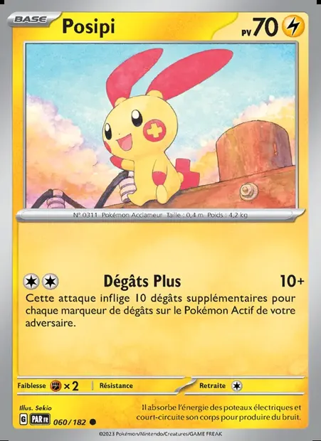 Posipi, carte Pokémon PAR 060 — extension Faille Paradoxe