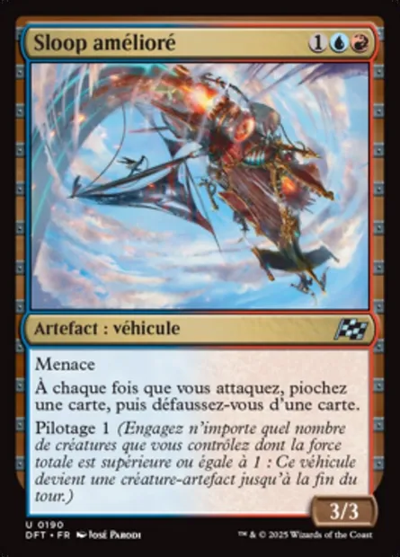 Sloop amélioré, carte Magic DFT 190 — extension Aetherdrift