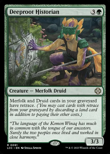 Deeproot Historian, Magic card LCC 91 — The Lost Caverns of Ixalan Commander set