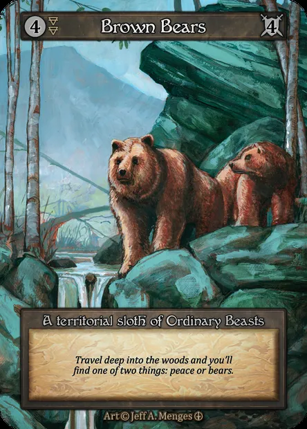 Brown Bears, carte Sorcery ATH 013 — extension Arthurian Legends