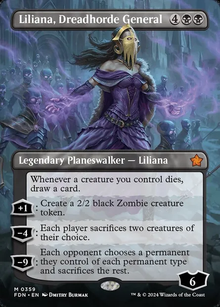 Liliana, Dreadhorde General, Magic card FDN 359 — Foundations set