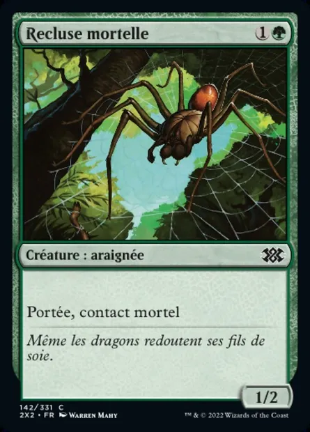Recluse mortelle, carte Magic 2X2 142 — extension Double Masters 2022