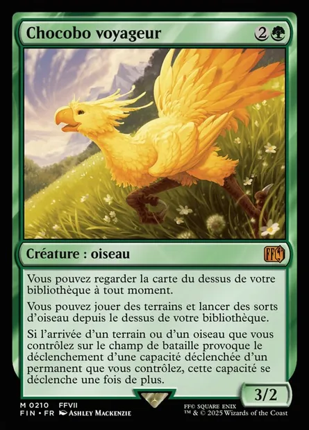 Chocobo voyageur, carte Magic FIN 210 — extension Final Fantasy
