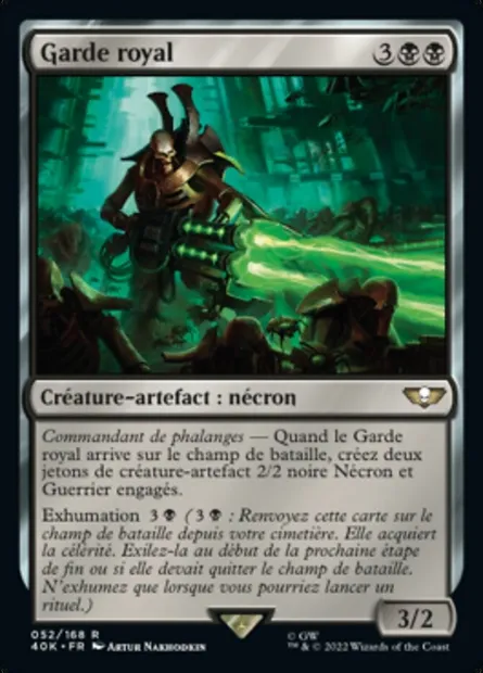Garde royal, carte Magic 40K 52 — extension Warhammer 40,000 Commander
