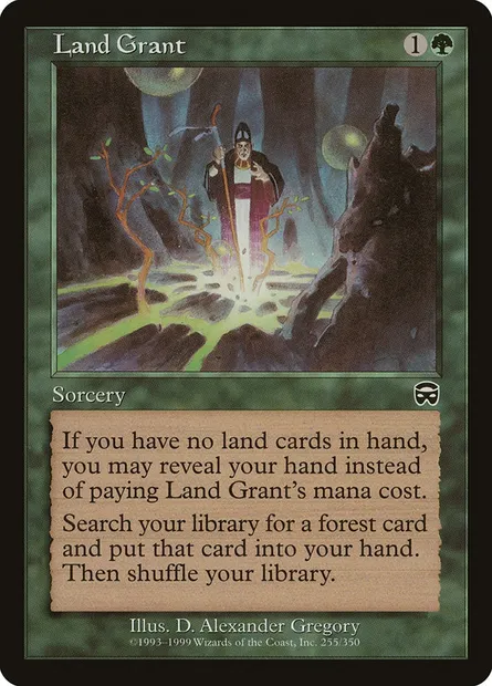 Land Grant, Magic card MMQ 255 — Mercadian Masques set