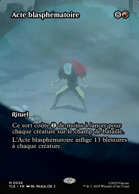 Acte blasphématoire, carte Magic TLE 26 — extension Avatar: The Last Airbender Eternal