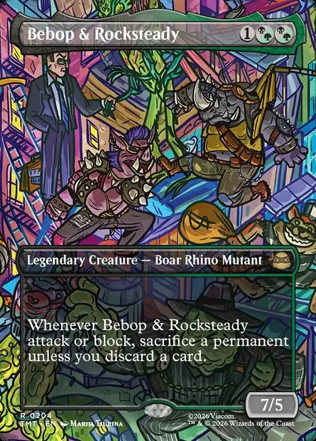 Bebop & Rocksteady, Magic card TMT 204 — Teenage Mutant Ninja Turtles set
