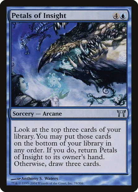 Pétales de perspicacité, carte Magic CHK 79 — extension Guerriers de Kamigawa