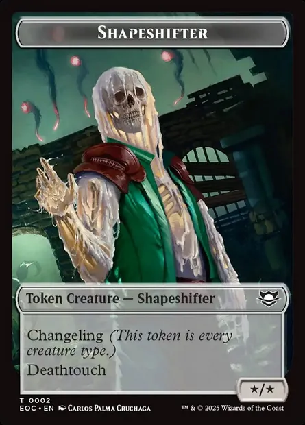 Changeforme, carte Magic TEOC 2 — extension Edge of Eternities Commander Tokens