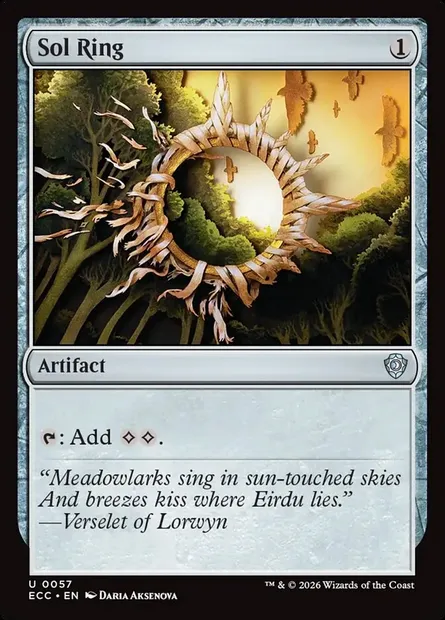 Sol Ring, Magic card ECC 57 — Lorwyn Eclipsed Commander set