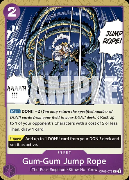 Gum-Gum Jump Rope, One Piece card OP09-079 — EMPERORS IN THE NEW WORLD set