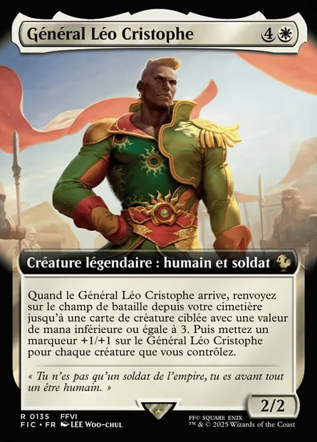 Général Léo Cristophe, carte Magic FIC 135 — extension Final Fantasy Commander