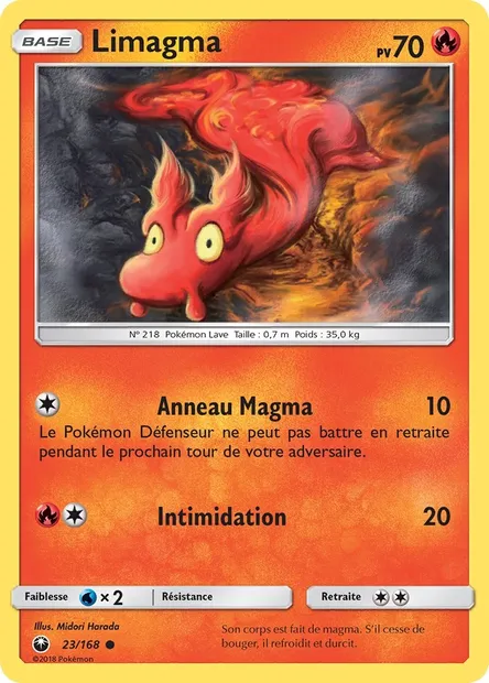 Limagma, carte Pokémon CES 23 — extension Tempête Céleste