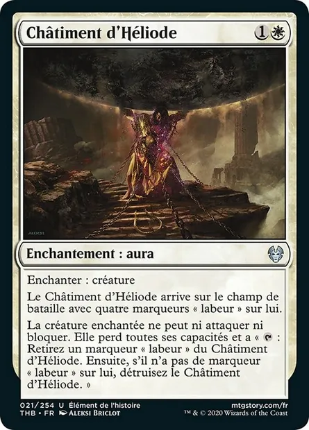 Châtiment d'Héliode, carte Magic THB 21 — extension Theros Beyond Death