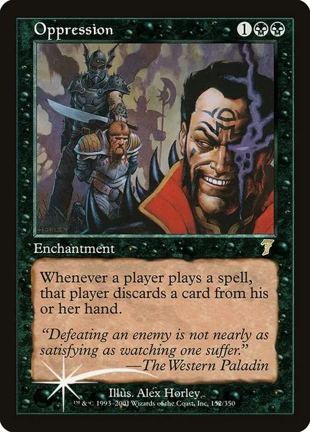 Oppression, carte Magic 7ED 152★ — extension Septième Edition
