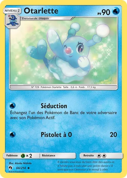 Otarlette, carte Pokémon LOT 66 — extension Tonnerre Perdu