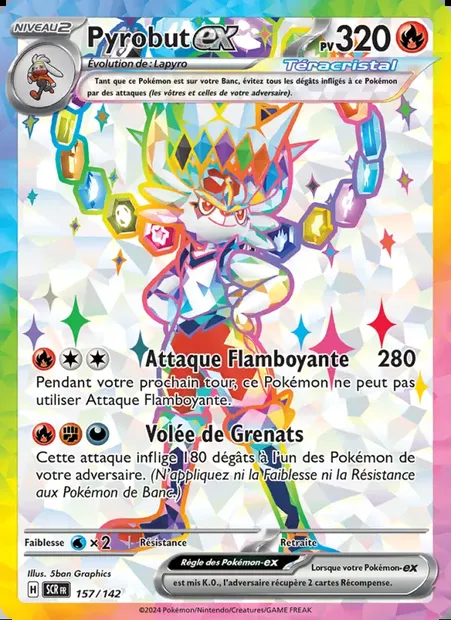Pyrobut-ex, carte Pokémon SCR 157 — extension Couronne Stellaire