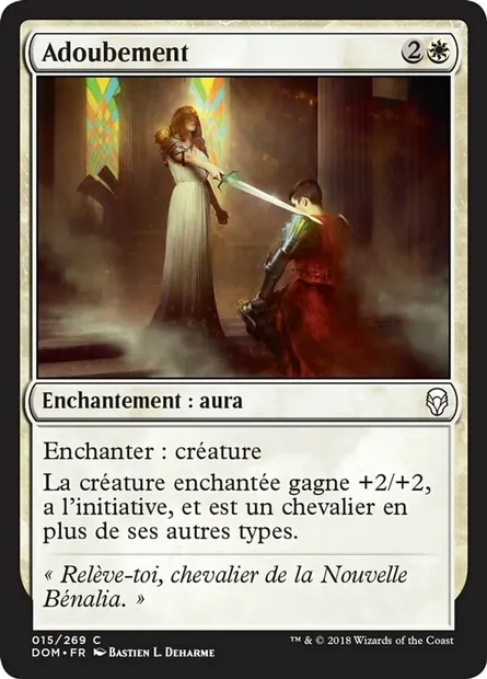 Adoubement, carte Magic DOM 15 — extension Dominaria