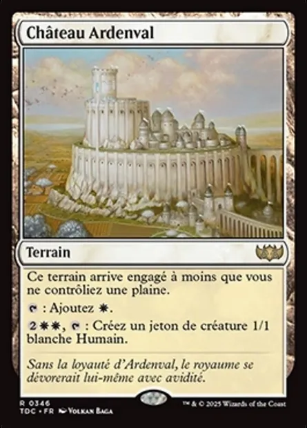 Château Ardenval, carte Magic TDC 346 — extension Tarkir: Dragonstorm Commander