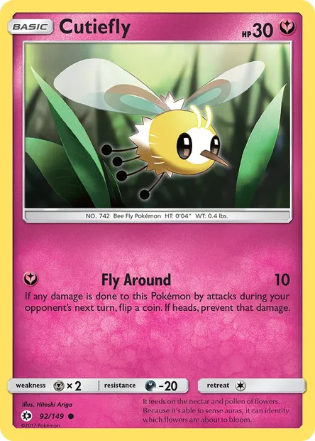Cutiefly, Pokémon card SUM 92 — Sun & Moon set